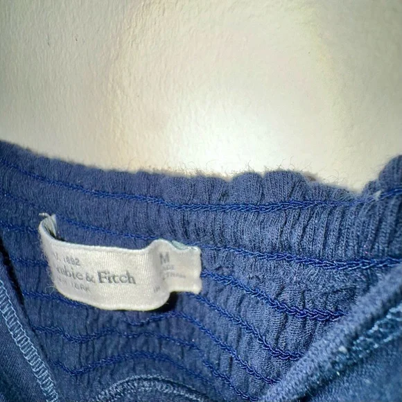 Y2K Abercrombie & Fitch Navy Dark Blue Babydoll Camisole - Picture 6 of 11
